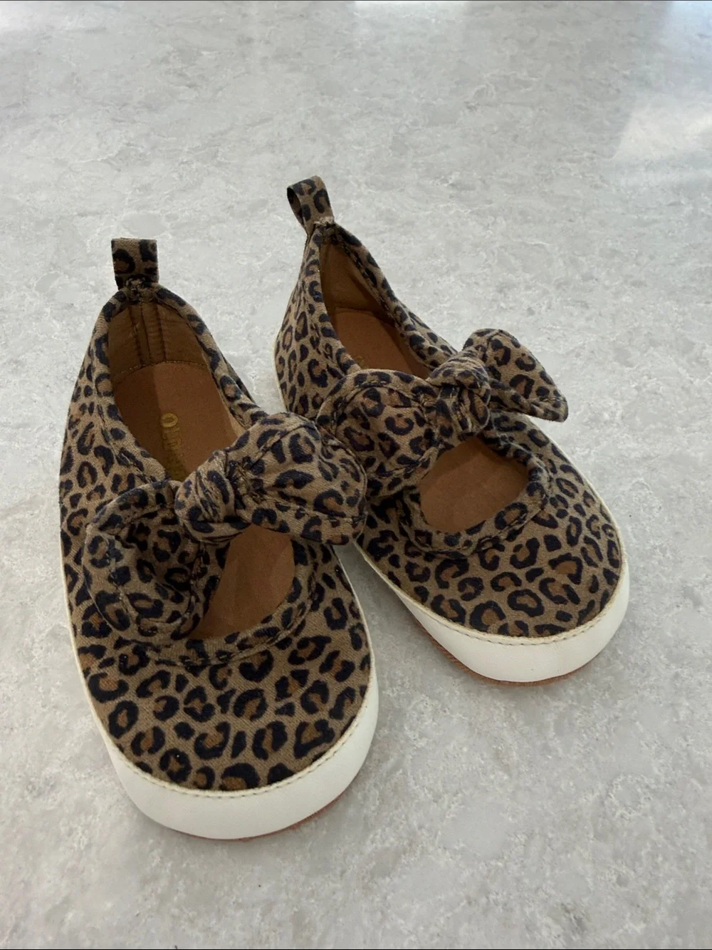 Old Navy Leopard Print Bow Slip-On Sneakers - Brown & Black